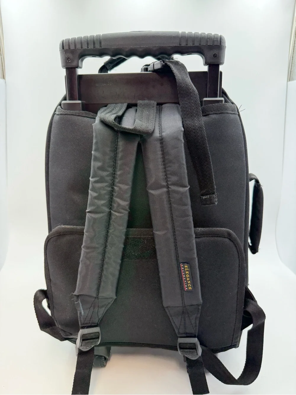 Olympia Black Rolling Backpack w/ Wheels & Retractable Handle, 19